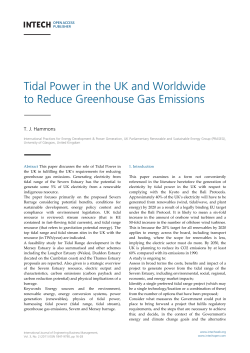 Tidal Power in the UK and Worldwide to Reduce Greenhouse Gas