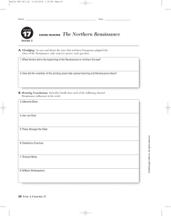 GUIDED READING The Northern Renaissance
