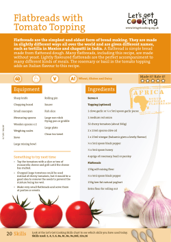 Flatbreads with Tomato Topping