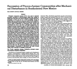 Schott, M. R., and R. D. Pieper. 1986. Succession of pinyon