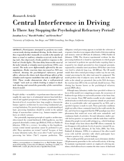 Central Interference in Driving - Learning Attention and Perception Lab