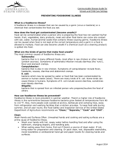 Communicable Disease Guide for Schools and Child Care Settings