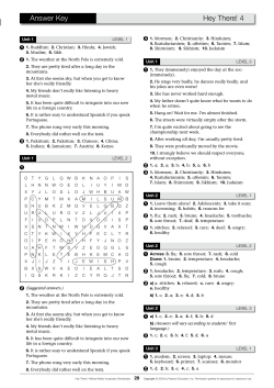 Answer Key Hey There! 4