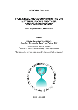 iron, steel and aluminium in the uk