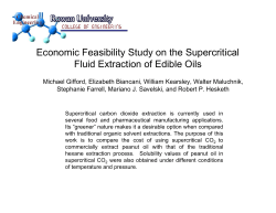 Economic Feasibility Study on the Supercritical Fluid Extraction of