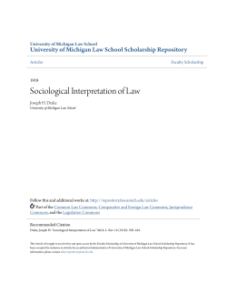 Sociological Interpretation of Law