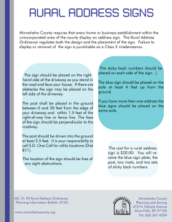 Rural Address Handout