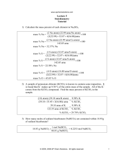 Lecture 5 - AP Chem Solutions