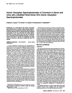 Atomic AbsorptionSpectrophotometryof