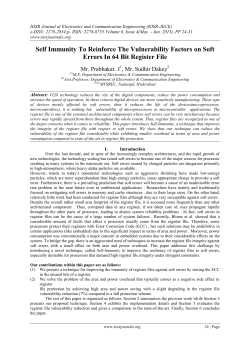 Self Immunity To Reinforce The Vulnerability Factors on Soft Errors