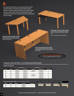Computer Desk and Study Carrel Dimensional Information: