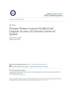 Dynamic Written Corrective Feedback and Linguistic Accuracy of