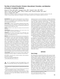 The Role of Cultural Diversity Climate in Recruitment, Promotion