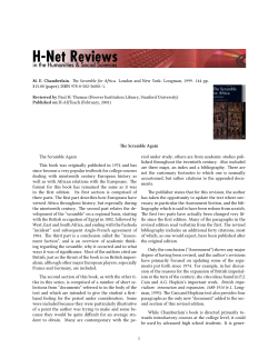 The Scramble Again - H-Net