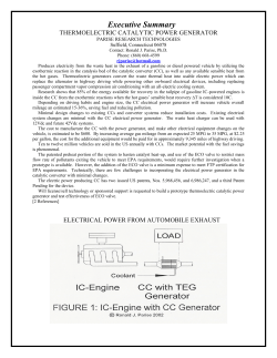 The Thermoelectric Catalytic Power Generator