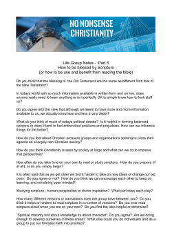 Lifegroup Notes - Tamworth Elim Church