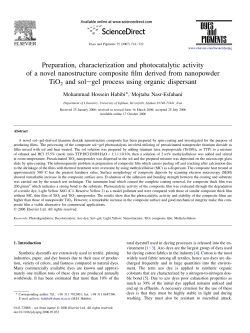 Preparation, characterization and photocatalytic activity of a novel