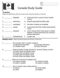 Canada Study Guide