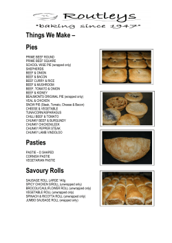Things We Make &ndash; Pies
