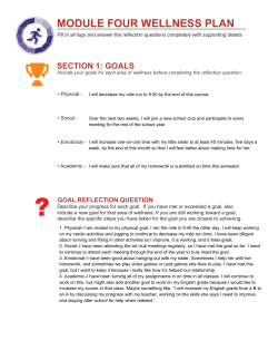 4.06 Module Four Wellness Plan Sample