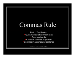 Commas Rule