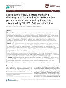 Endoplasmic reticulum stress mediating downregulated StAR and 3