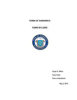 Town of Sandwich By-Laws