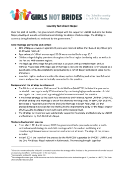 Country fact sheet: Nepal