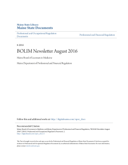 BOLIM Newsletter August 2016