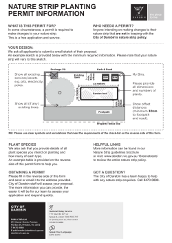 nature strip planting permit information