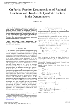 On Partial Fraction Decomposition of Rational Functions with