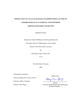 PRODUCTION OF GALACTO-OLIGOSACCHARIDES FROM