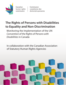 The Rights of Persons with Disabilities to Equality and Non