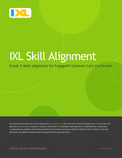IXL Skill Alignment | EngageNY | Grade 5