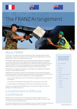 The FRANZ Arrangement - Ministry of Foreign Affairs and Trade