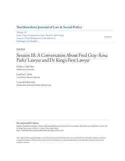 Session III: A Conversation About Fred Gray: Rosa Parks` Lawyer