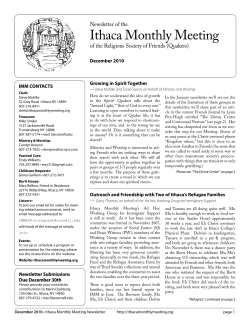 December - Ithaca Monthly Meeting