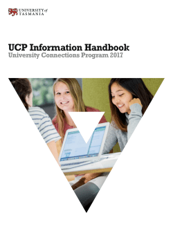 University Connections Program Information Handbook for 2017