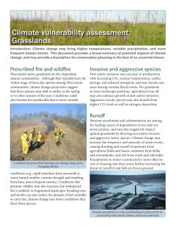 Climate vulnerability assessment: Grasslands