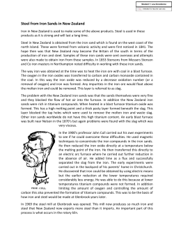 Steel from Iron Sands in New Zealand