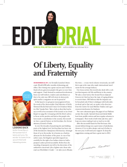 Of Liberty, Equality and Fraternity