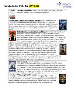 Newly Added DVDs for MAY 2017