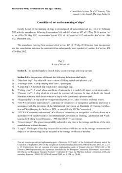 Consolidated act on the manning of ships
