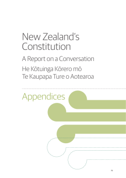 New Zealand`s Constitution - The Constitution Conversation