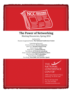 The Power of Networking - National Conference Center