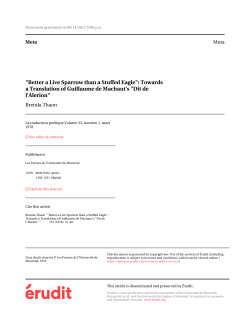 "Better a Live Sparrow than a Stuffed Eagle": Towards