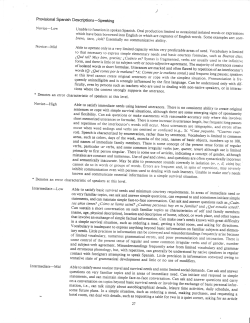 Pr,wisional Spanish Descriptions-Speaking