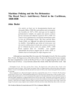 Maritime Policing and the Pax Britannica: The Royal Navy`s Anti