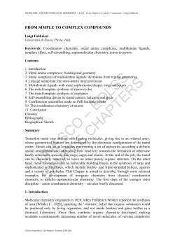 From Simple to Complex Compounds
