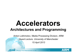 Architectures and Programming